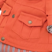 Классическая игрушка Basik & Co Басик в оранжевой куртке и штанах 22 см Ks22-148