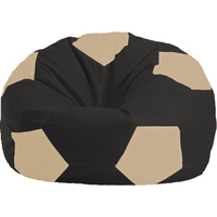 Кресло-мешок Flagman Мяч Стандарт М1.1-471 (черный/светло-бежевый)