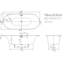 Ванна Villeroy & Boch Cetus (BQ190CEU7V) 190x80