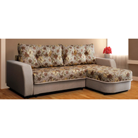Угловой диван Домовой Визит-7.1 (В7.1-49) (угловой, серый/коричневый)