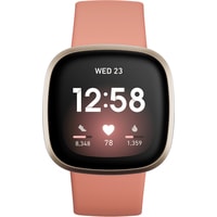 Умные часы Fitbit Versa 3 (золотистый/розовый)
