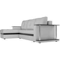 Угловой диван Craftmebel Атланта М угловой 2 стола (боннель, левый, белая экокожа)