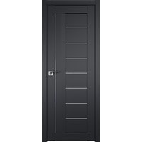 Межкомнатная дверь ProfilDoors 17U L 80x200 (черный матовый, триплекс белый)