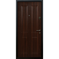 Металлическая дверь Стальная Линия Мэдисон для квартиры 70 (черный/орех темный)