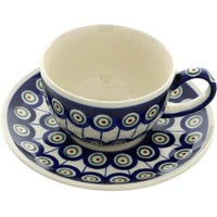 Чашка с блюдцем Boleslawiec Ceramics CUP WITH SAUCER -D-8 883883S/D-8/1