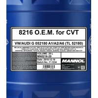 Трансмиссионное масло Mannol O.E.M. 8216 for CVT 20л