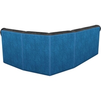 Угловой диван Mebelico Карнелла 60282 (черный/голубой)