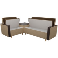 Угловой диван Mebelico Модерн 61164 (левый, коричневый/бежевый)