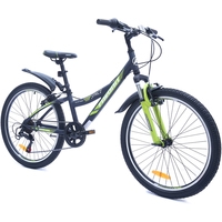 Велосипед Favorit Space 24 V (черный/зеленый, 2019)
