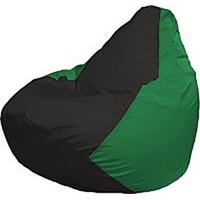 Кресло-мешок Flagman Груша Мини Г0.1-397 (чёрный/зелёный)