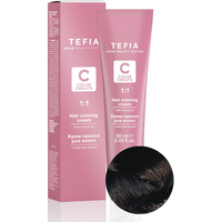 Крем-краска для волос Tefia Color Creats 4/8 (брюнет шоколад)