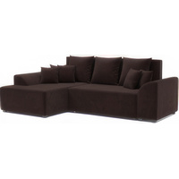 Угловой диван Мебель-АРС Каскад левый (велюр шоколад HB-178 16)