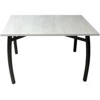 Кухонный стол Solt 110x70 (северное дерево светлое/ноги гнутые усиленные черные)