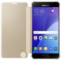 Чехол для телефона Samsung Clear View Flip Cover для Samsung Galaxy A7 (золотистый)