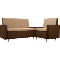 Угловой диван Mebelico Модерн 61162 (правый, бежевый/коричневый)