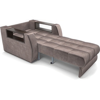 Кресло-кровать Мебель-АРС Барон №3 (бархат, серо-шоколадный Star Velvet 60 Cofee)