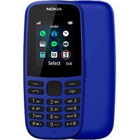 Кнопочный телефон Nokia 105 (2019) Single SIM (синий)