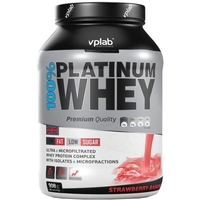 Протеин сывороточный (изолят) Vplab 100% Platinum Whey (клубника/банан, 908 г)