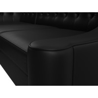 Угловой диван Лига диванов Бронкс левый 114590L (экокожа черный)