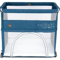Приставная детская кроватка Nuovita Accanto Calma (темно-синий лен)
