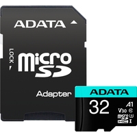 Карта памяти ADATA Premier Pro AUSDH32GUI3V30SA1-RA1 microSDHC 32GB (с адаптером)