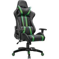 Кресло AksHome Геймер (черный/зеленый)