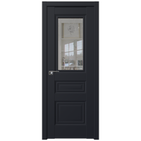 Межкомнатная дверь ProfilDoors 2.39U L 60x200 (черный матовый, стекло прозрачное)