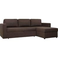 Угловой диван Woodcraft Фишер 00-00032905 (угловой, рогожка, коричневый)