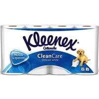 Туалетная бумага Kleenex Cottonelle Clean Care Delicate White (2 слоя, 12 рулонов)