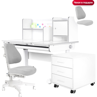 Ученический стол Anatomica Premium Granda Plus Armata (белый/серый/серый)