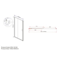Душевая дверь Vincea Garda VDS-1G145CL (хром/прозрачное)