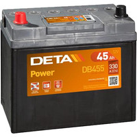 Автомобильный аккумулятор DETA Power DB455 (45 А·ч)