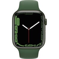 Умные часы Apple Watch Series 7 45 мм (зеленый/зеленый клевер спортивный)