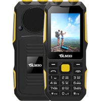 Кнопочный телефон Olmio X02 (черный/желтый)