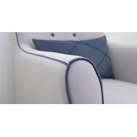 Интерьерное кресло Нижегородмебель Френсис ТК 266 (офелия/амиго велюр, светло-серый/синий)
