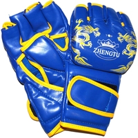 Перчатки для бокса Zez RUK-5 (синий/желтый)