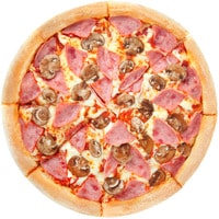 Пицца Domino's Ветчина и грибы (хот-дог борт, средняя)