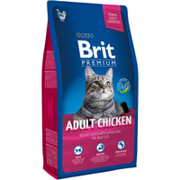 Сухой корм для кошек Brit Premium Cat Adult Chicken с курицей 8 кг
