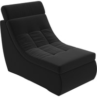 Элемент модульного дивана Лига диванов Холидей люкс 105668 (микровельвет, черный)