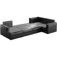 П-образный диван Mebelico Мэдисон 59236 (экокожа, черный/белый)