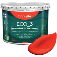 Краска Finntella Eco 3 Wash and Clean Puna Aurinko F-08-1-3-FL125 2.7 л (красный)