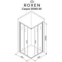 Душевой уголок Roxen Caspia 55060-90C 90х90 (матовое стекло/хром)