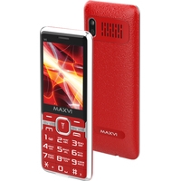 Кнопочный телефон Maxvi M5 (красный)