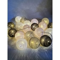 Новогодняя гирлянда ArtStyle Нитяные шарики CL-N226WW