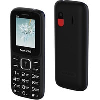 Кнопочный телефон Maxvi C26 (черный/синий)