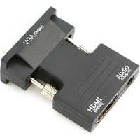 Адаптер USBTOP HDMI - VGA - jack 3.5 мм Pro Mini (черный)
