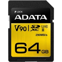 Карта памяти ADATA Premier ONE ASDX64GUII3CL10-C SDXC 64GB