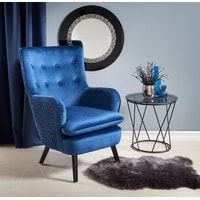 Интерьерное кресло Halmar Ravel (темно-синий/черный)
