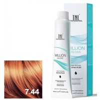 Крем-краска для волос TNL Professional Million Gloss 7.44 100 мл