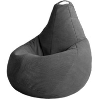 Кресло-мешок Palermo Bormio велюр plush XXL (черный)